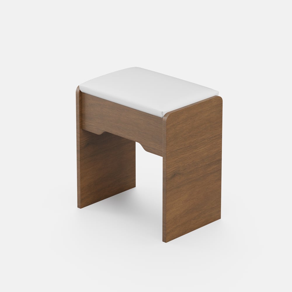 Ensemble de maquillage moderne avec miroir éclairé, station de recharge et rangement pour bijoux image de fenêtre