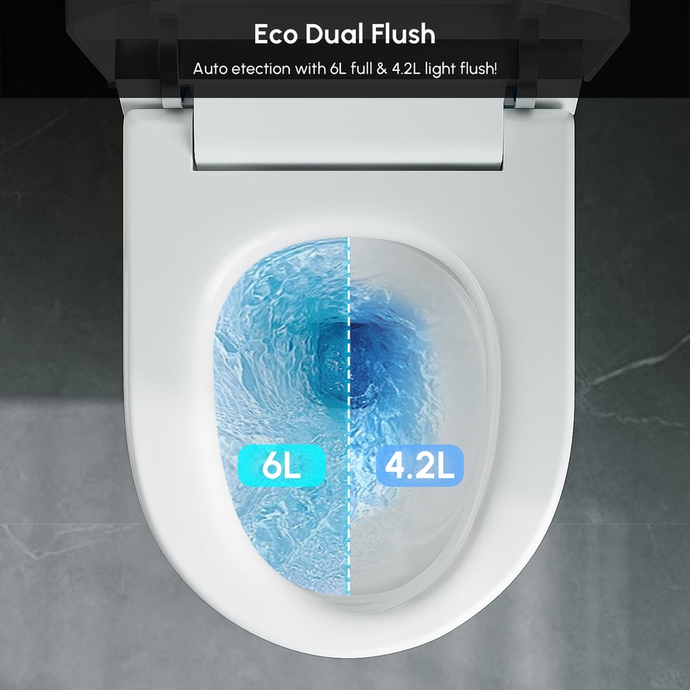 Intelligent Wall-mounted Shower Toilet with Full Function and Water Saving Efficiency window image