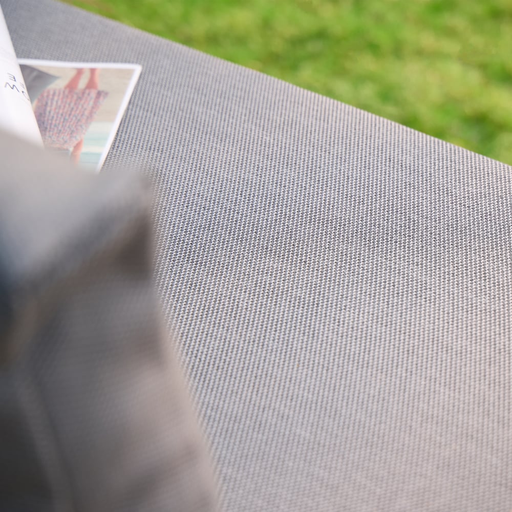 Axis Outdoor Swing Sofa in Matte Gray Aluminum with Cushion window image