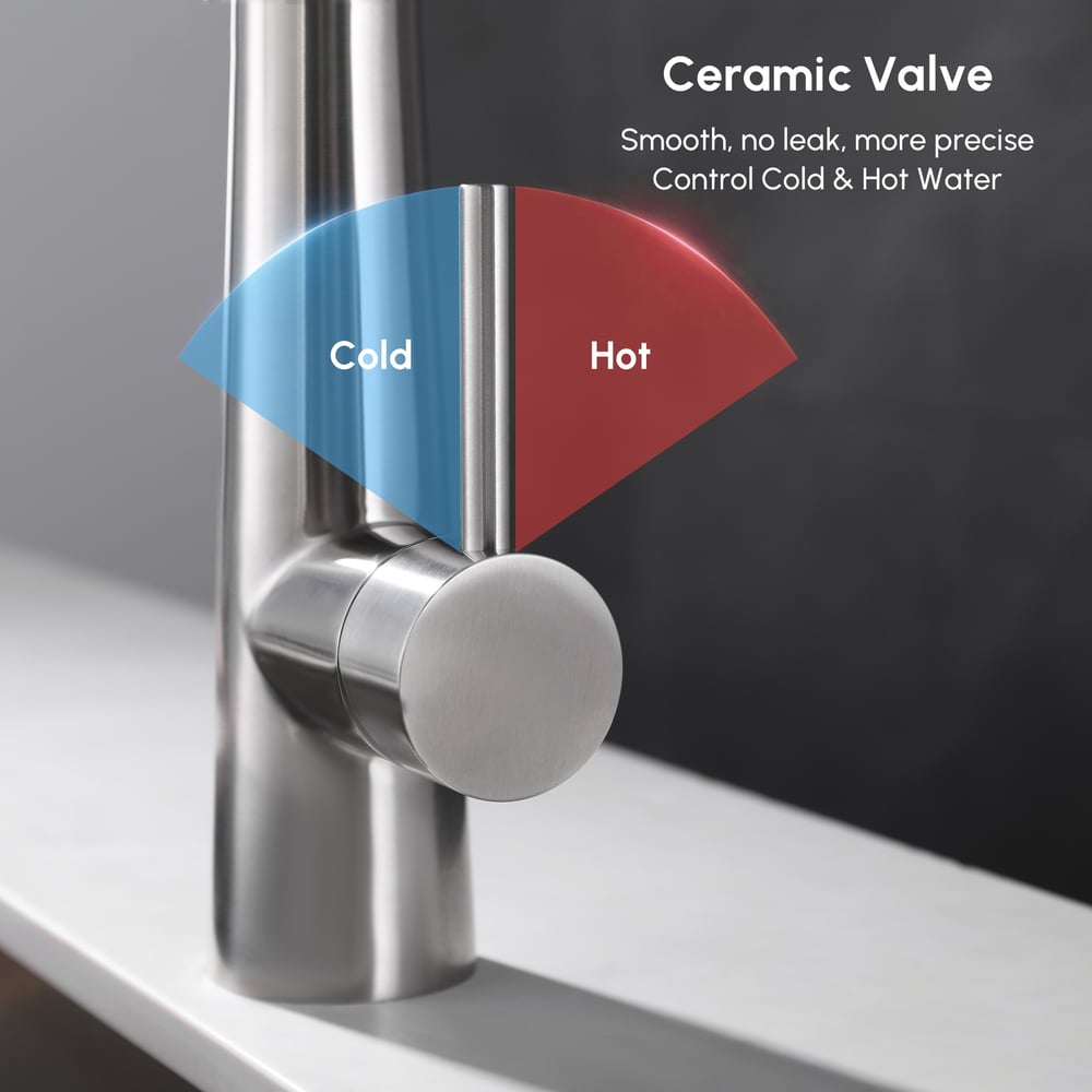 Pull-Down Kitchen Faucet with Filtered Water Mode – Brushed Nickel, Stainless Steel