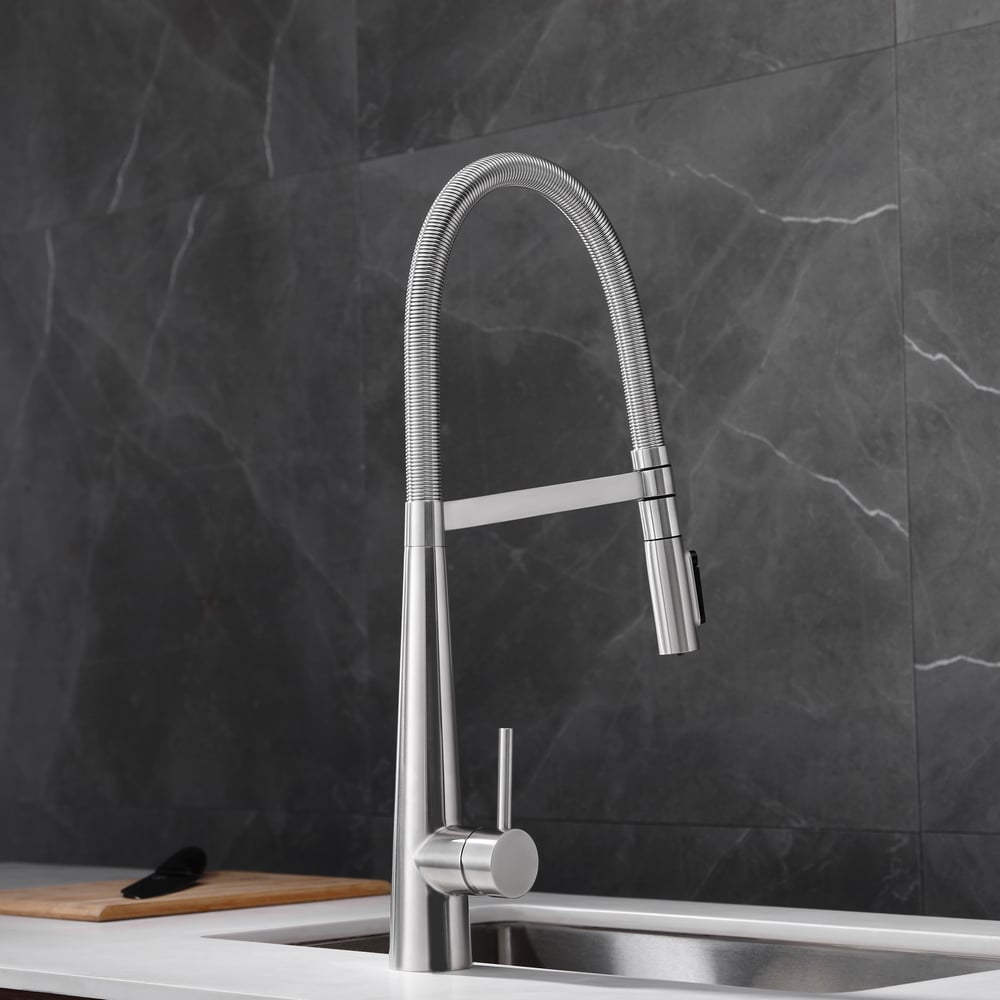Pull-Down Kitchen Faucet with Filtered Water Mode – Brushed Nickel, Stainless Steel