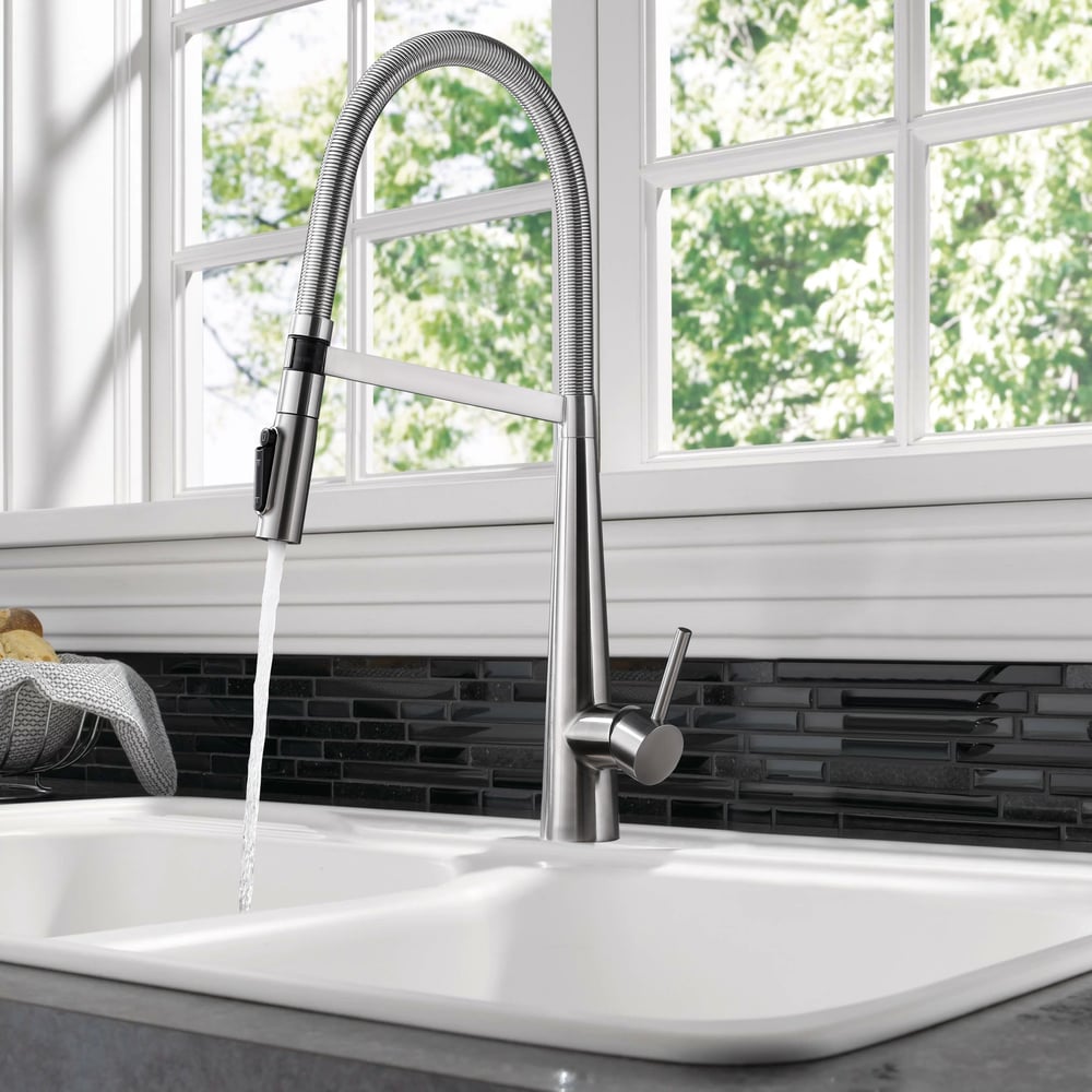 Pull-Down Kitchen Faucet with Filtered Water Mode – Brushed Nickel, Stainless Steel