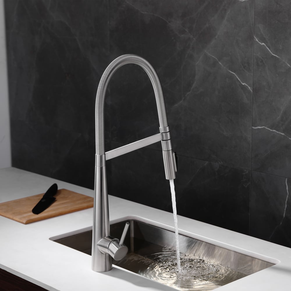 Pull-Down Kitchen Faucet with Filtered Water Mode – Brushed Nickel, Stainless Steel