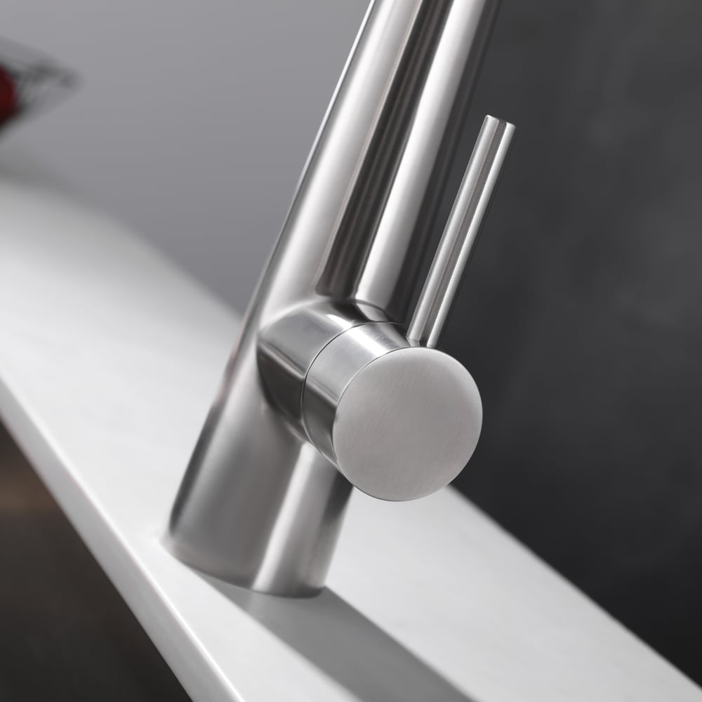 Pull-Down Kitchen Faucet with Filtered Water Mode – Brushed Nickel, Stainless Steel