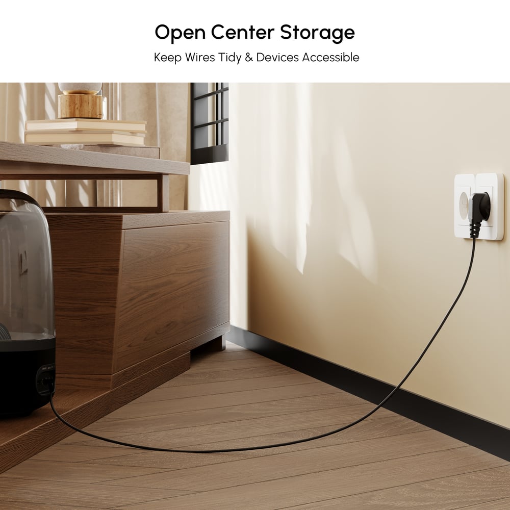 Fero Walnut & White Reversible Extendable TV Stand with 3 Drawers(71"-120") window image