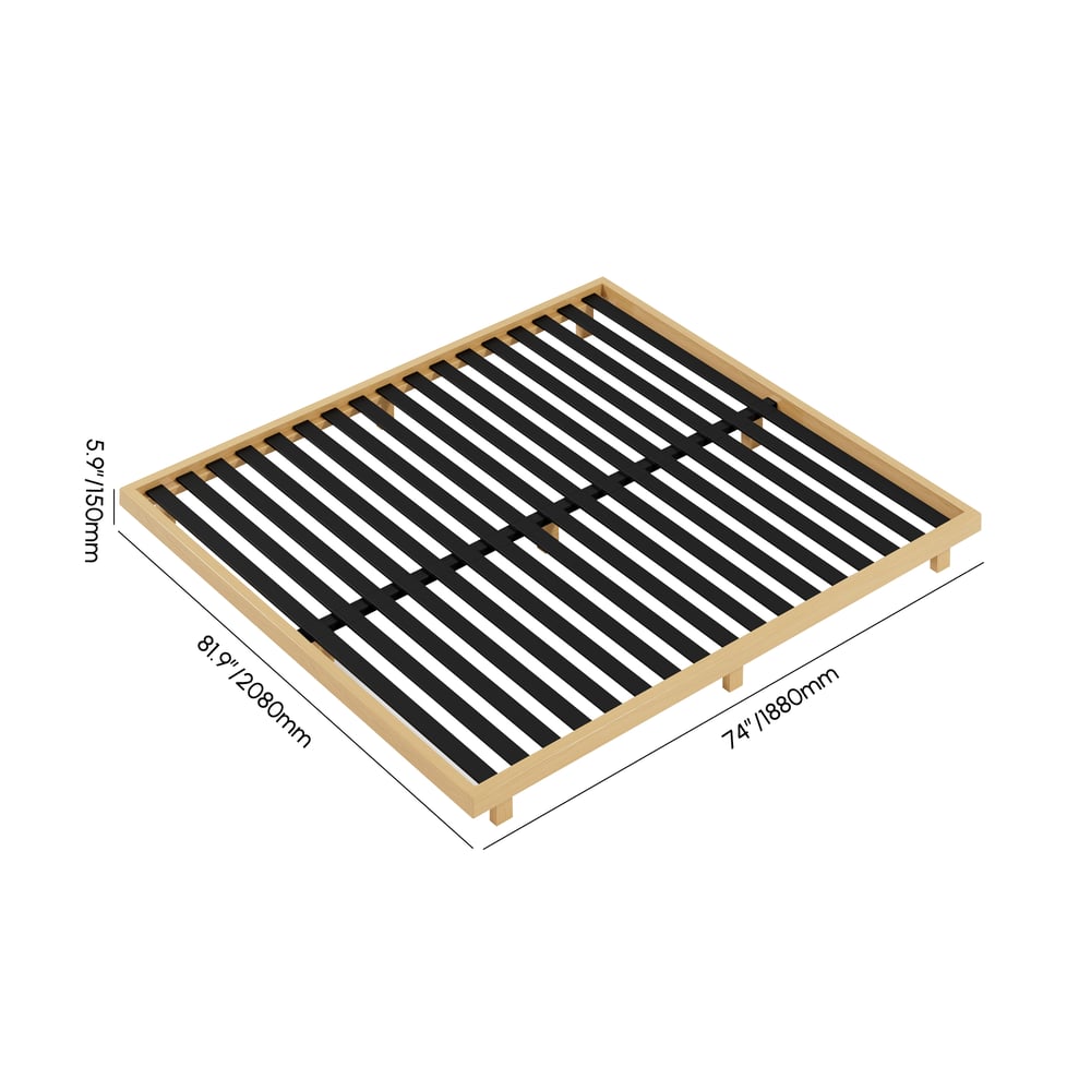 Japanese Style Natural 180cm*200cm Floor Bed weights dimensions image