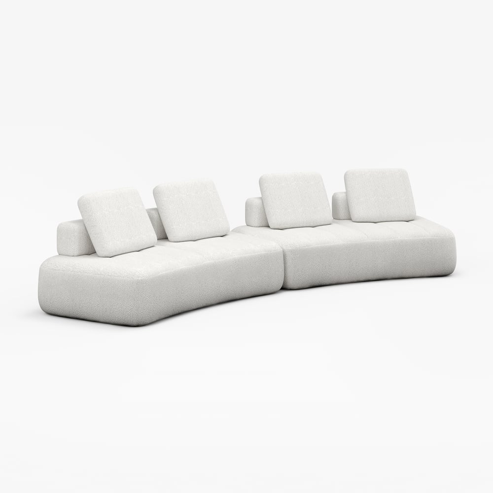170" 6-Seat Deep Sectional with Adjustable Backrest