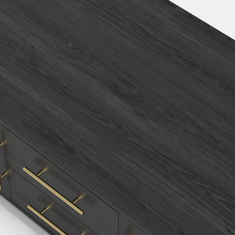 Aeune 47" Arched Glass Doors Coffee Table with Storage and LED