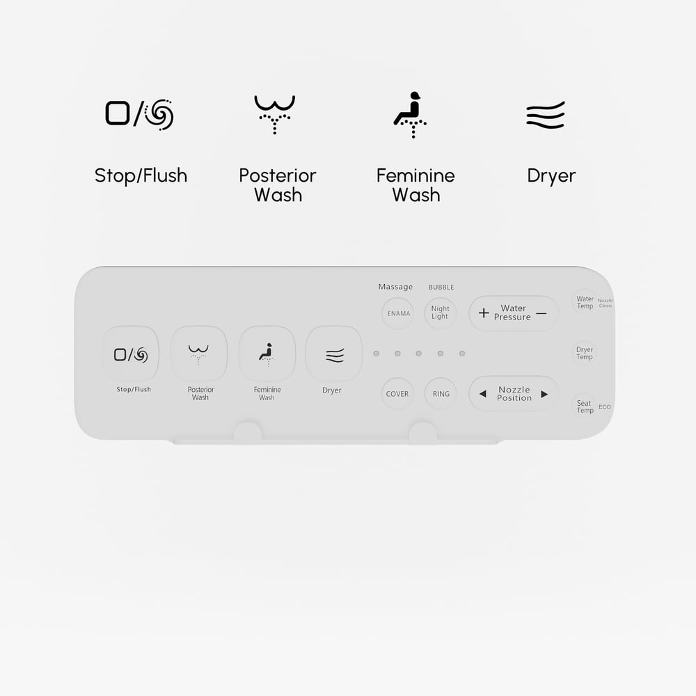 Airloo S6 Wall-Mounted Smart Bidet Toilet with Auto Lid, Aromatherapy