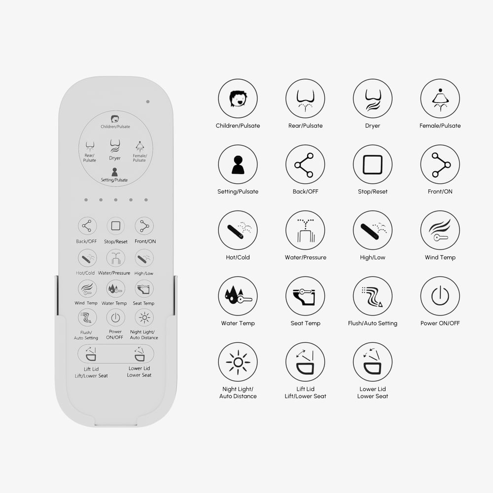 Smart Toilet with Heated Seat White Dual Flush (4 Star)