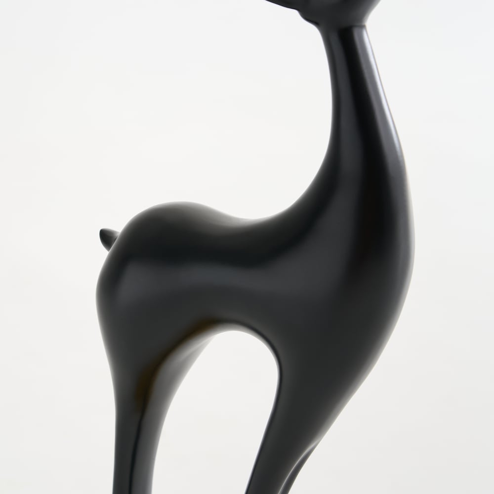 Modern Resin Deer Floor Lamp with Remote Control – 30" Tall with Light-Up Ball