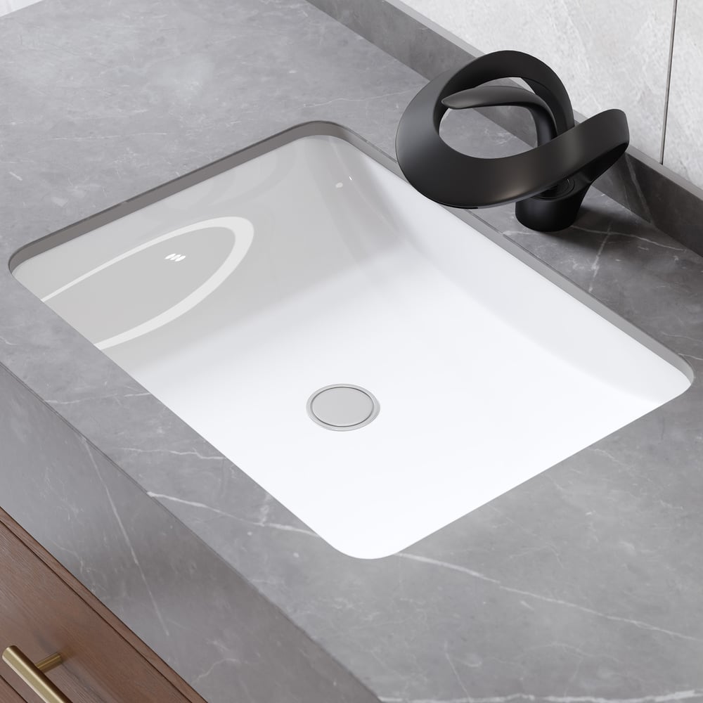 39.4" Floating Bathroom Vanity with Sintered Stone Vessel Sink Walnut window image
