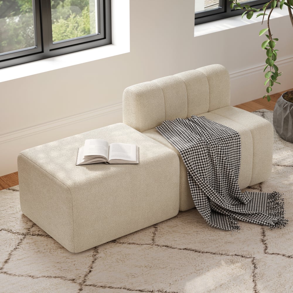 Nimbus 60" Channel Chenille Upholstered Bedroom Bench with Back