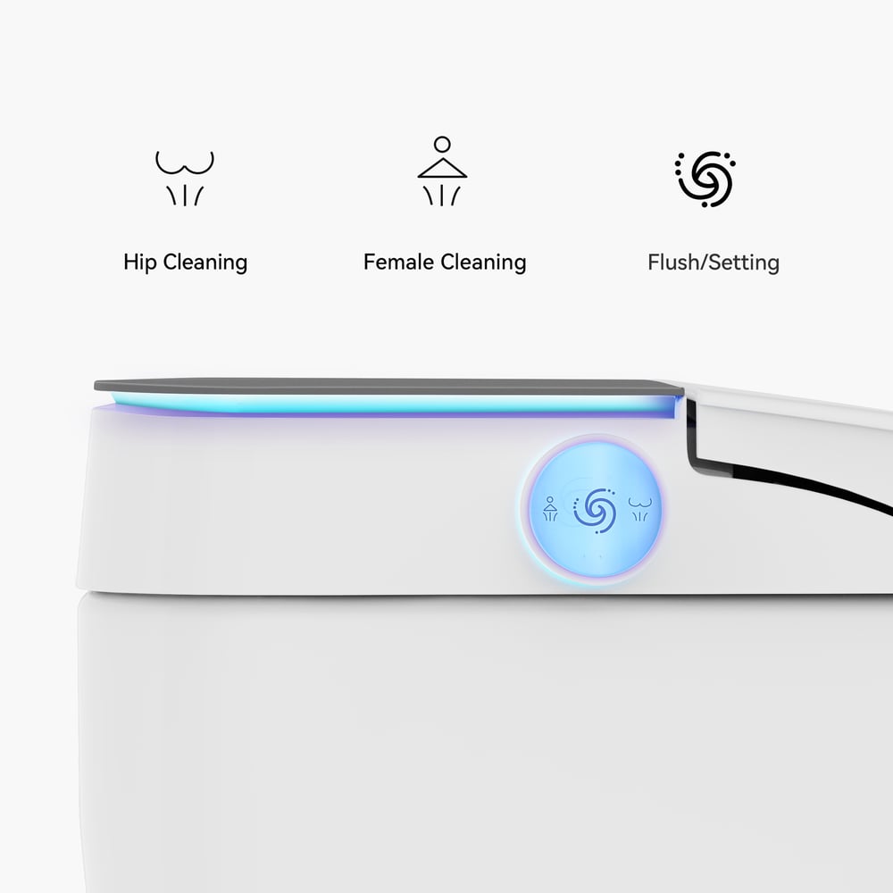 Hynova AX7 Automatic Smart Bidet Toilet with Built-in Tank 1.27 GPF, ADA Compliant