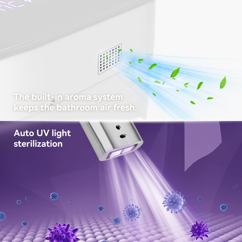 Glowin K2 Automatic Smart Bidet Toilet with Built-in Tank and Aromatherapy window image