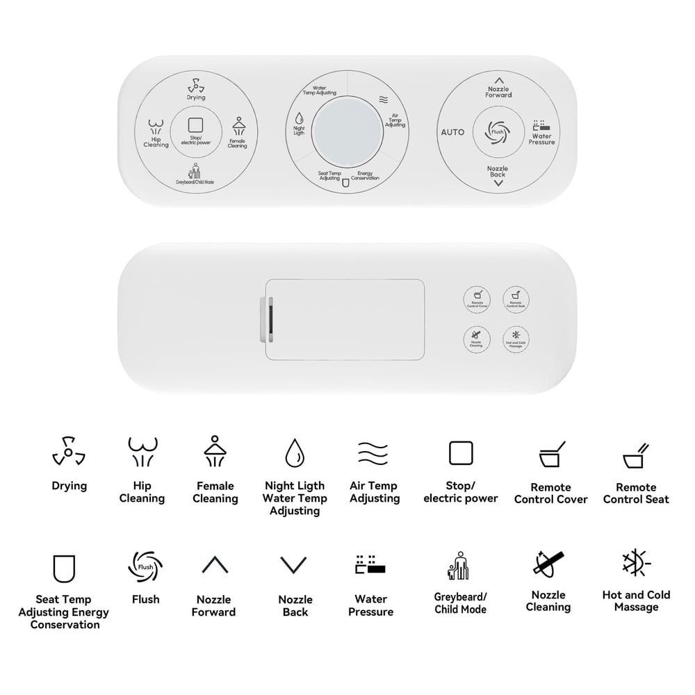 Oluxe G3 Ultra Egg-Shape Automatic Smart Bidet Toilet with Built-in Tank and Foam Shield