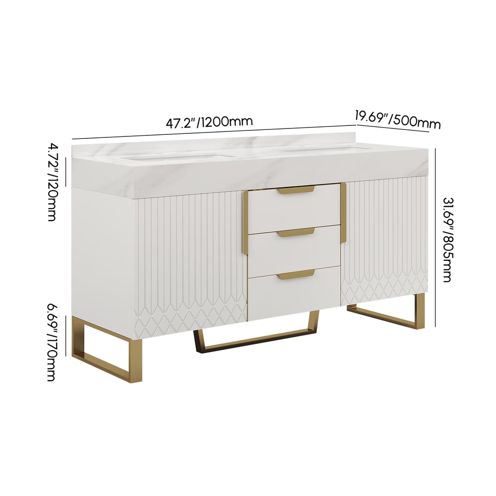 Aro Meuble de salle de bain double vasque 120 cm Poids, dimensions, image