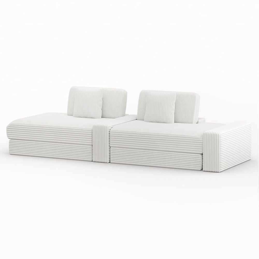 Corduroy Sofa Bed with deep seat window image