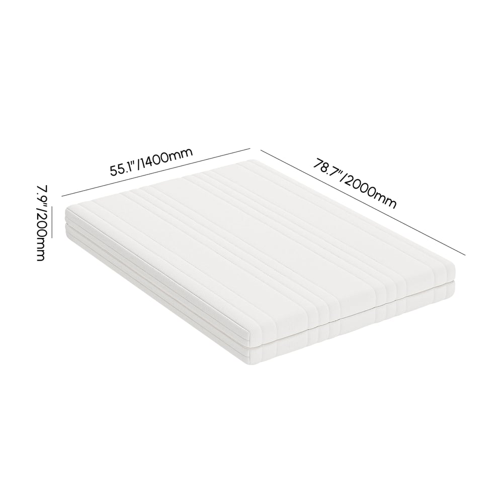Machine-washable, soft and supportive multi-layer mattress, 140x200 cm weights dimensions image