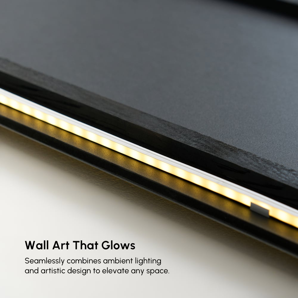 Extra-Large Modern LED Wall Art with Backlit Light Home Decor — USB Powered window image