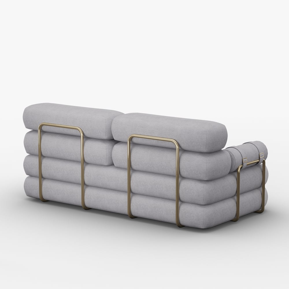 81" Velvet Futon Sofa Bed 3-Seater window image