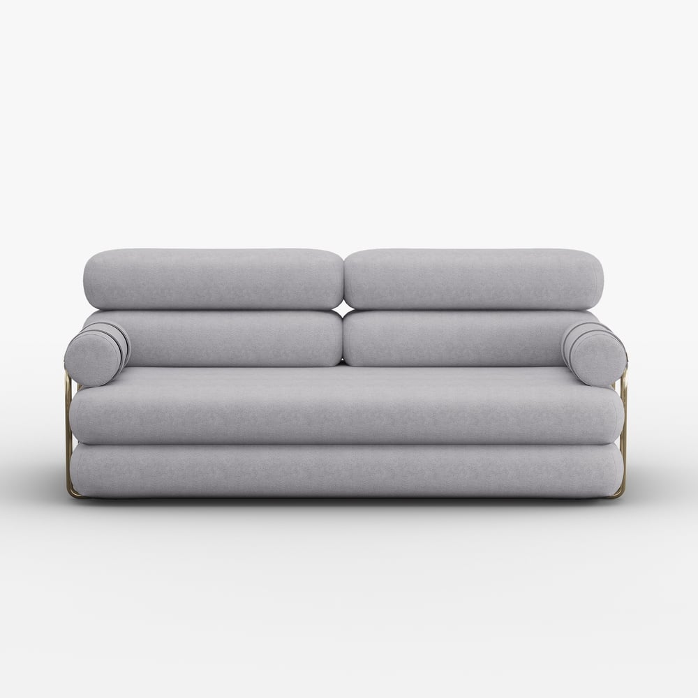 81" Velvet Futon Sofa Bed 3-Seater window image
