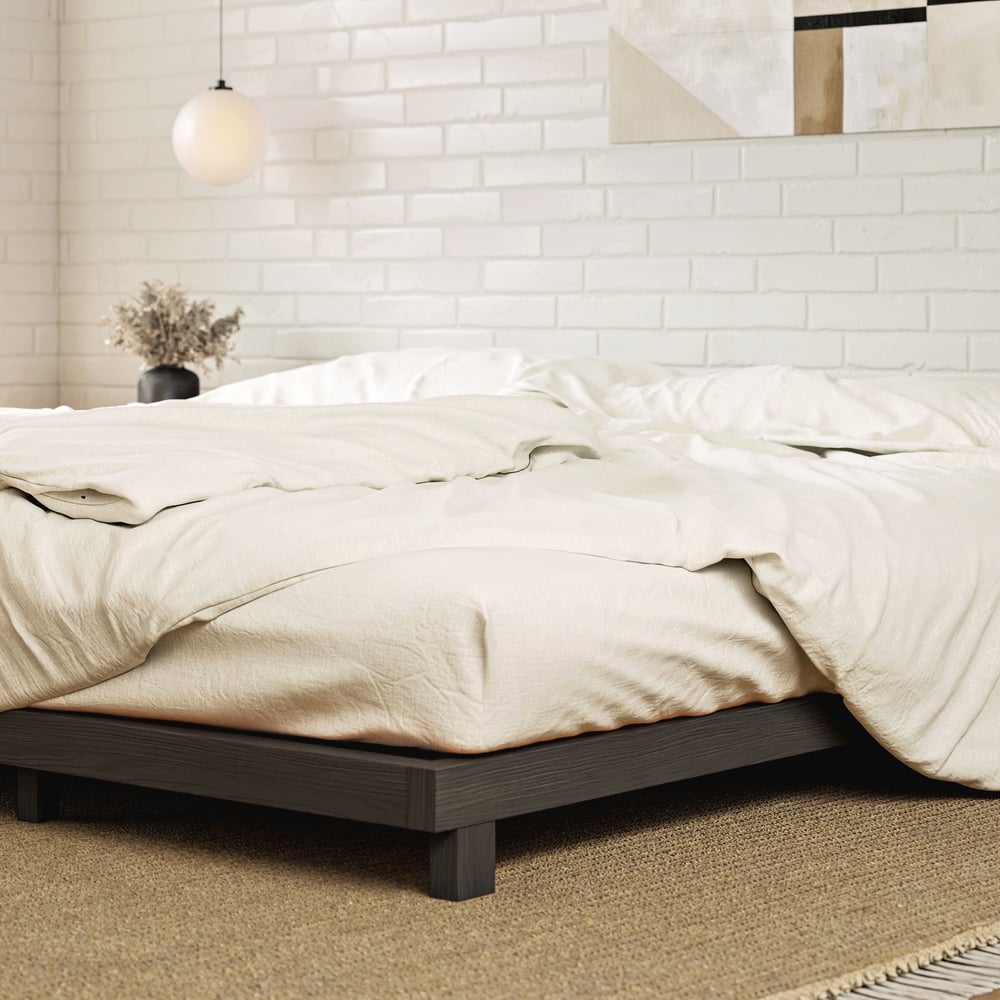 Japanese Style Black King Floor Bed window image