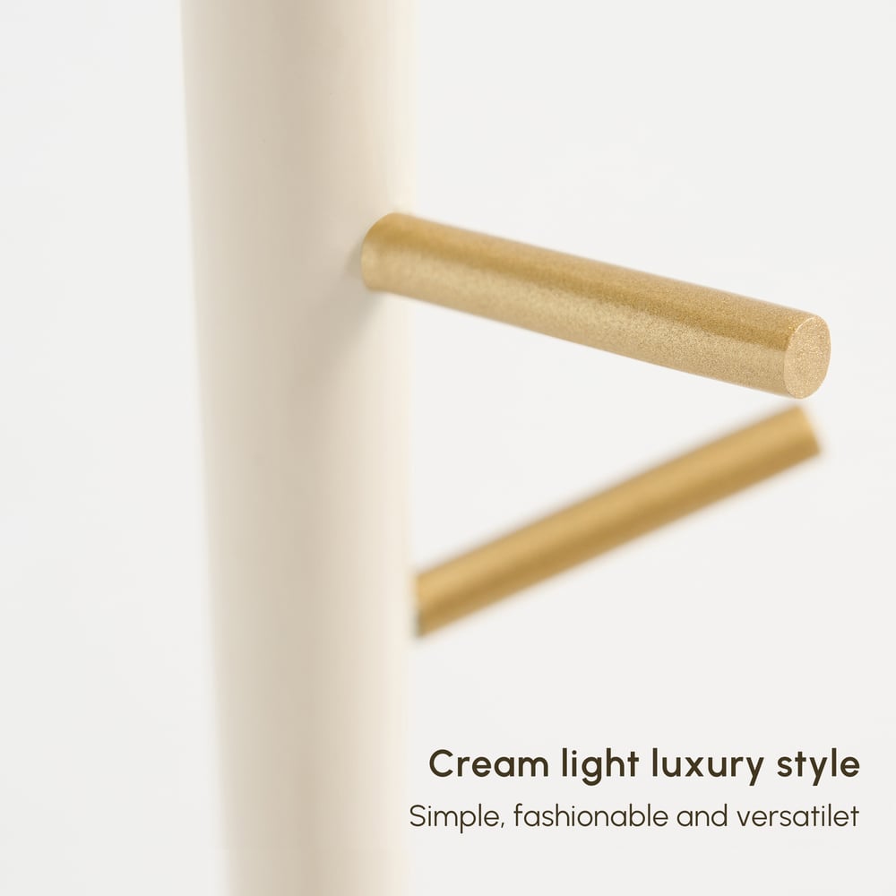 Luxury 6-Hook Wall Mounted Coat Rack in Gold with High Load-Bearing and Paint Process window image