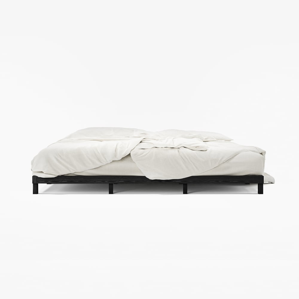 Japanese Style Black King Floor Bed window image