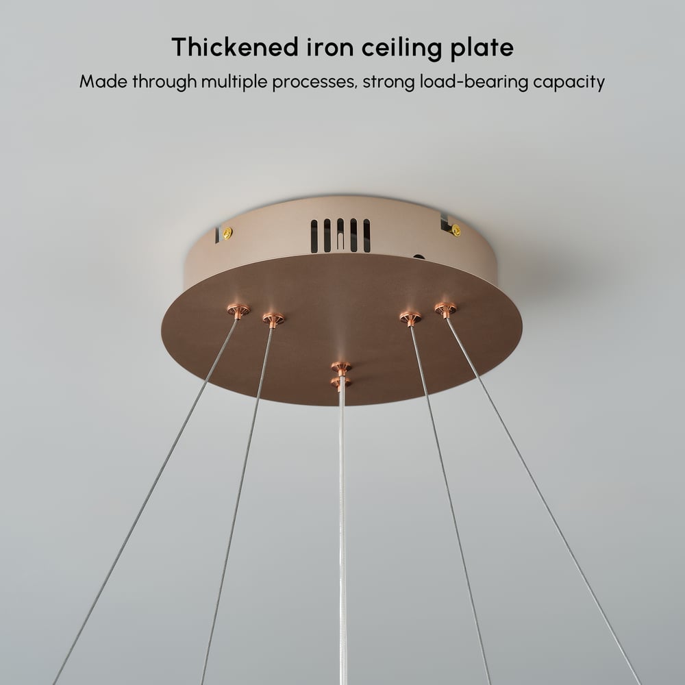 800mm Modern Acrylic Crystal Chandelier with Three Color Temperatures and Remote Control window image