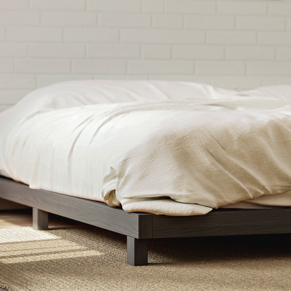 Japanese Style Black King Floor Bed window image