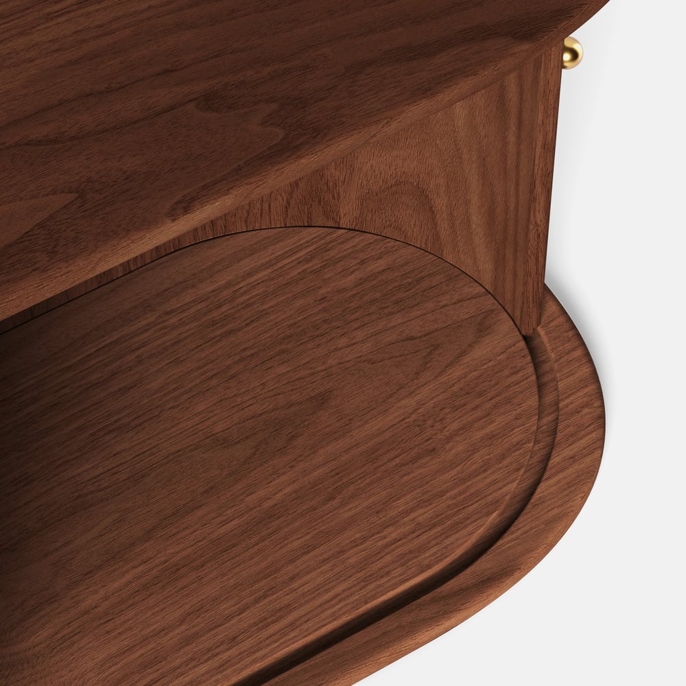 83" Ash Wood Fluted TV Stand for UST Projector window image