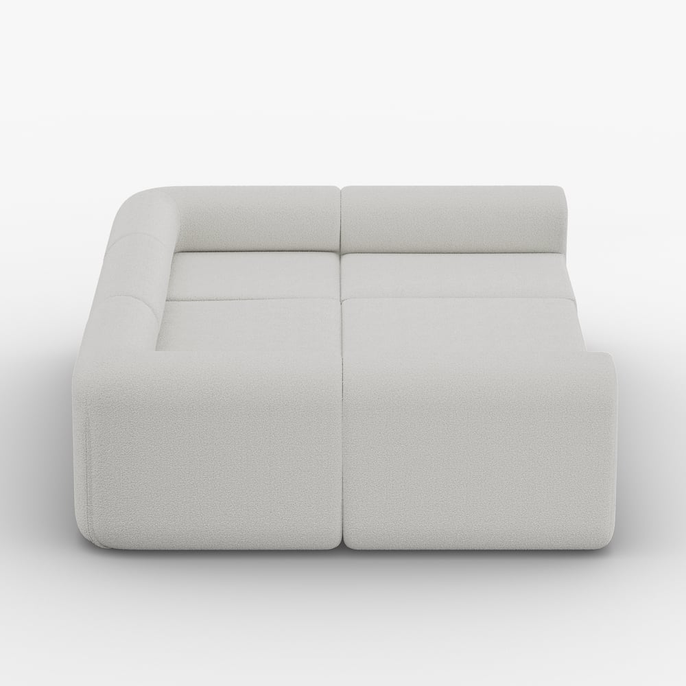 120" 6-Piece Boucle Modular Sectional