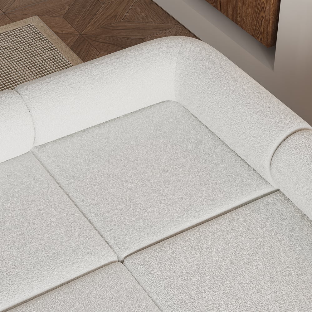 120" 6-Piece Boucle Modular Sectional