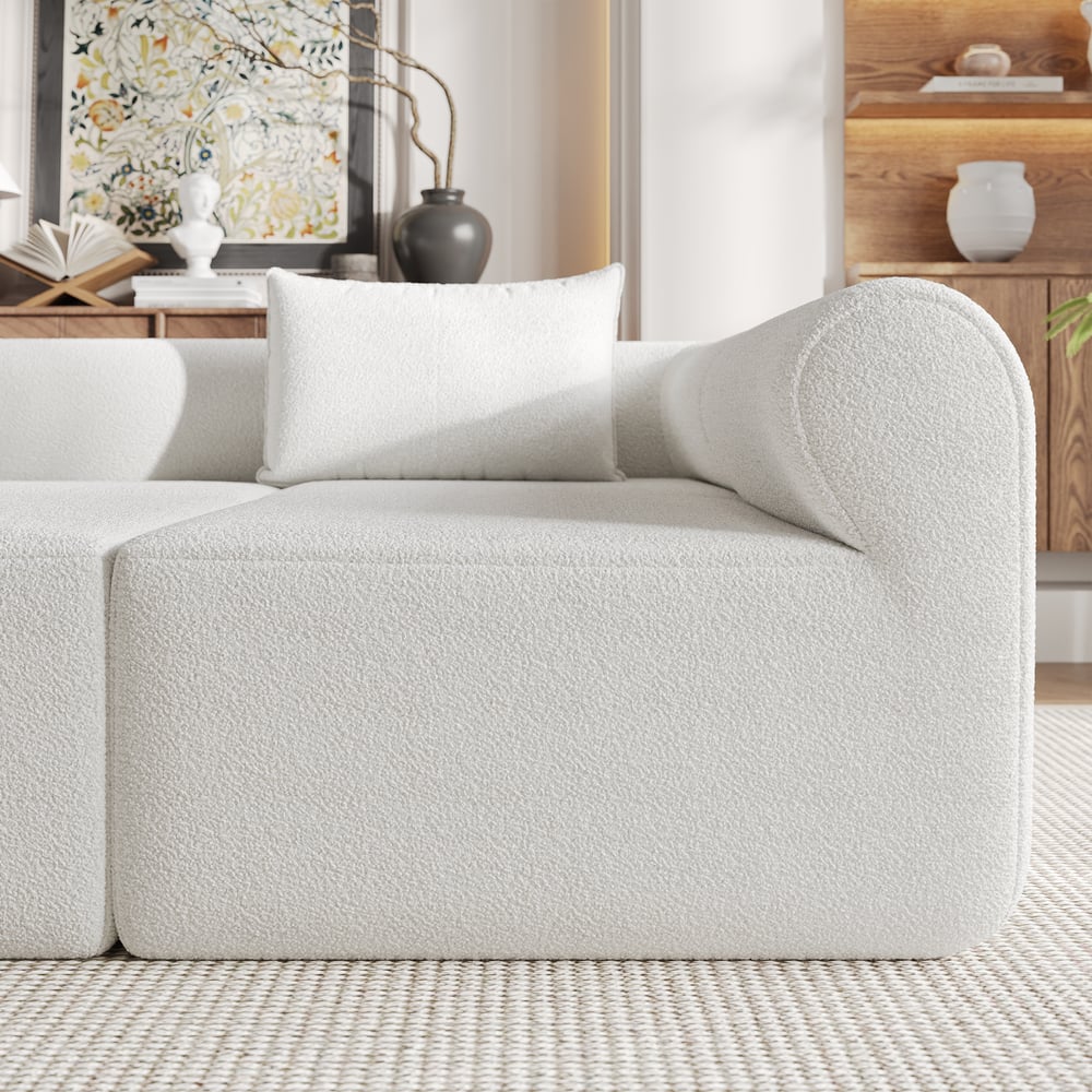 120" 6-Piece Boucle Modular Sectional