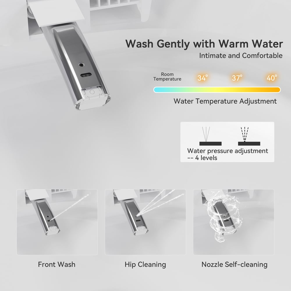 Nexin C4 Smart Bidet Toilet with Auto Flush, Heated Seat & UV Sterilization