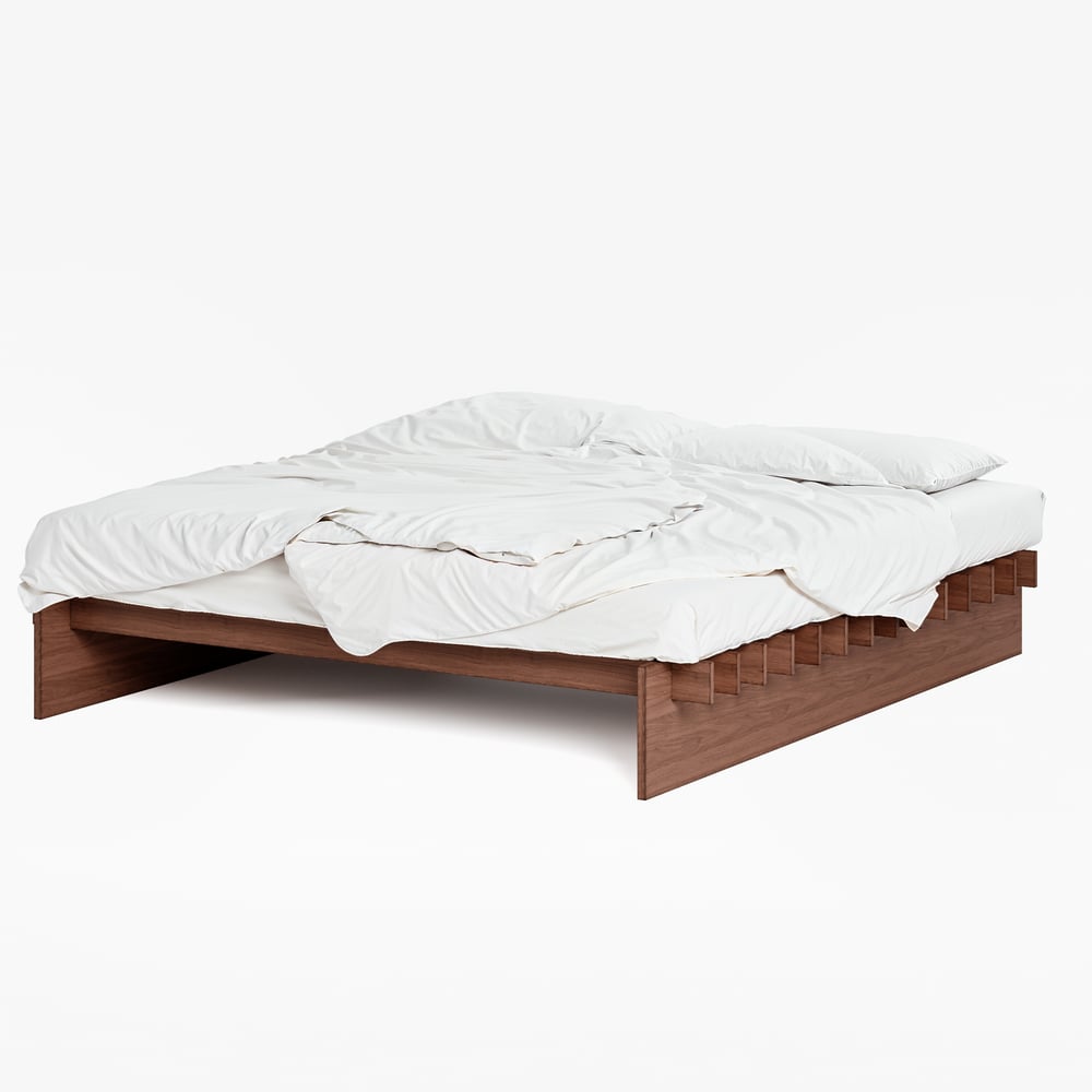Japanese Style Solid Wood King Size Floor Bed Frame
