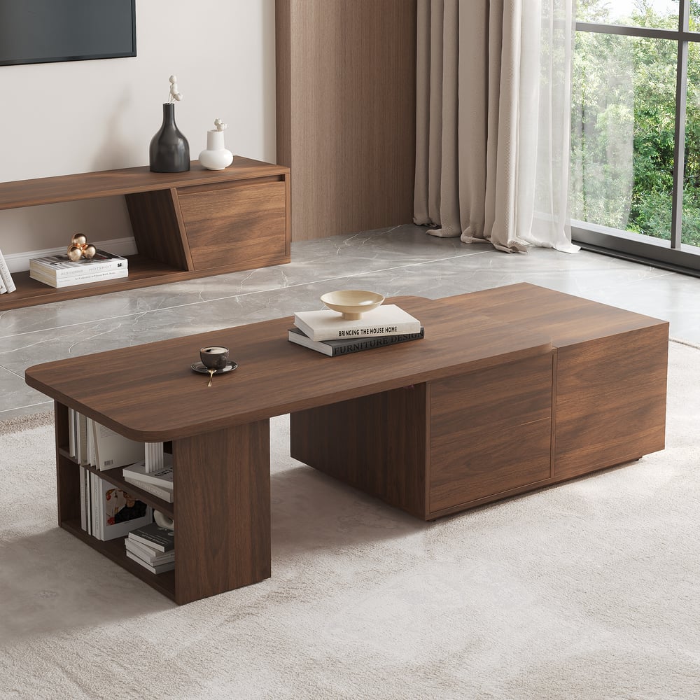 Lift-Top Coffee Table with Extendable Design & Storage(47"-63") window image