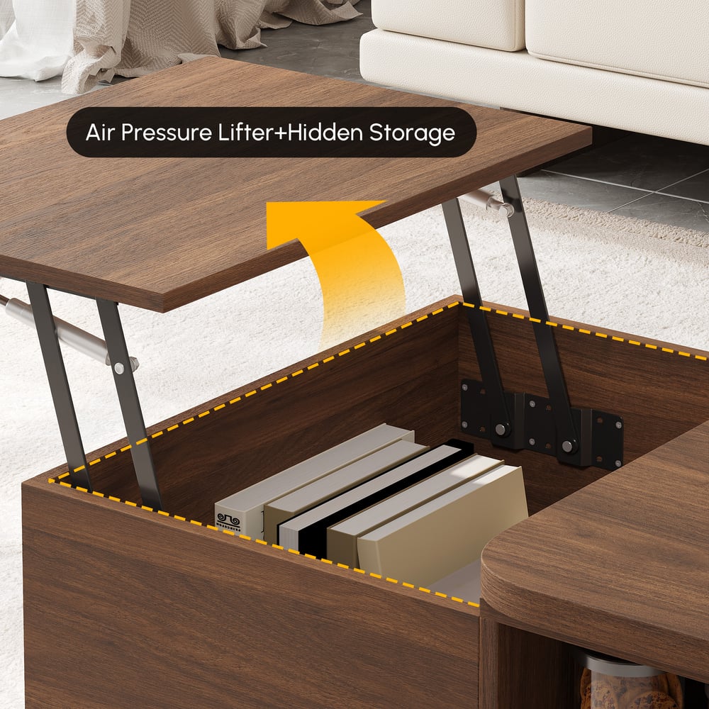 Lift-Top Coffee Table with Extendable Design & Storage(47"-63") window image