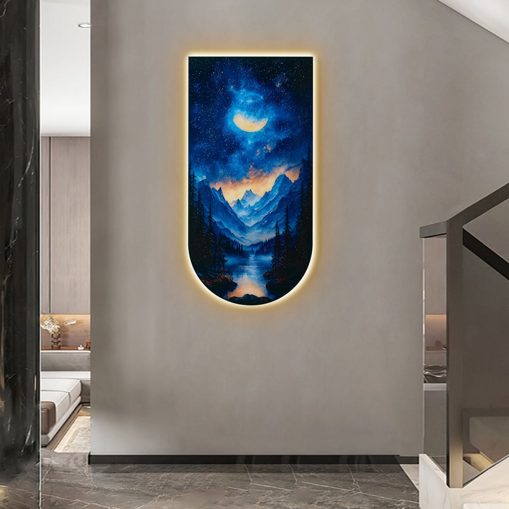 31.5" Galaxy Wall Hanging with Warm LED Light & Remote Control window image