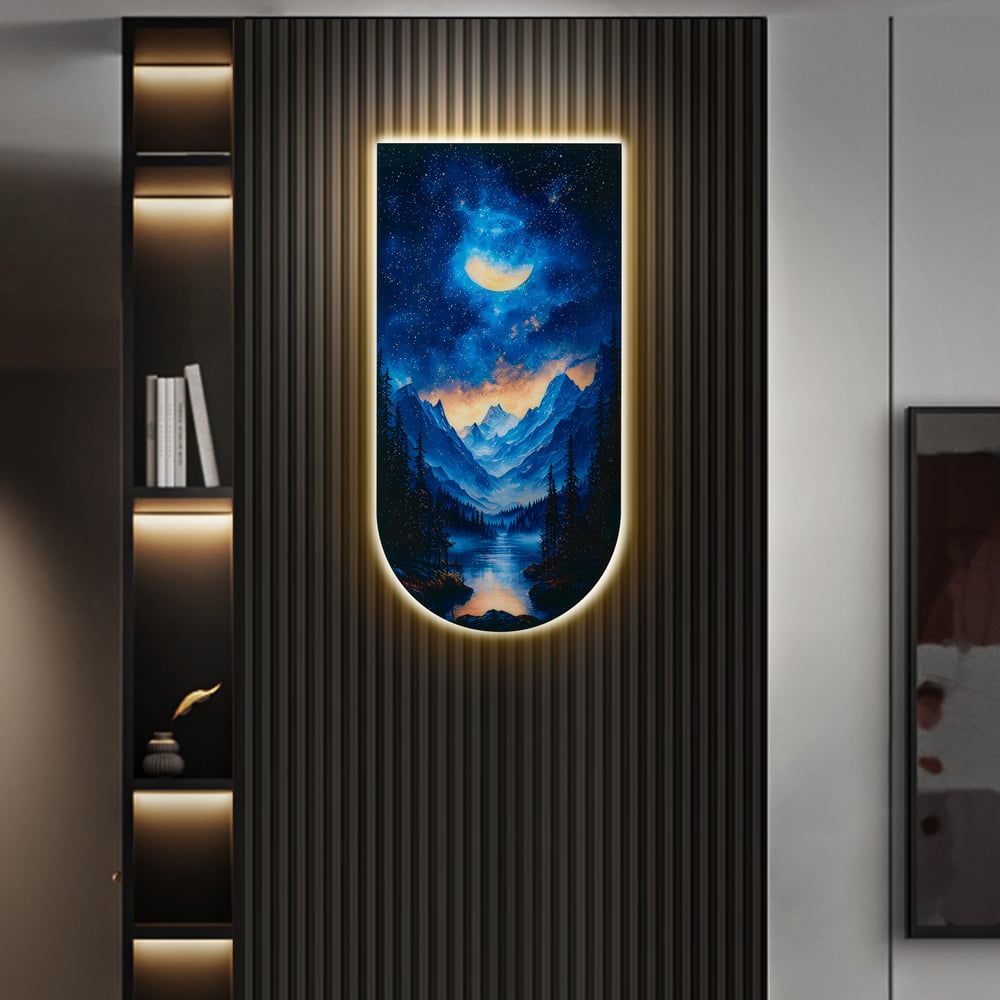 31.5" Galaxy Wall Hanging with Warm LED Light & Remote Control window image