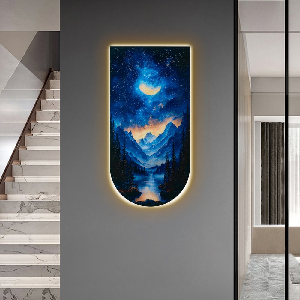 31.5" Galaxy Wall Hanging with Warm LED Light & Remote Control window image