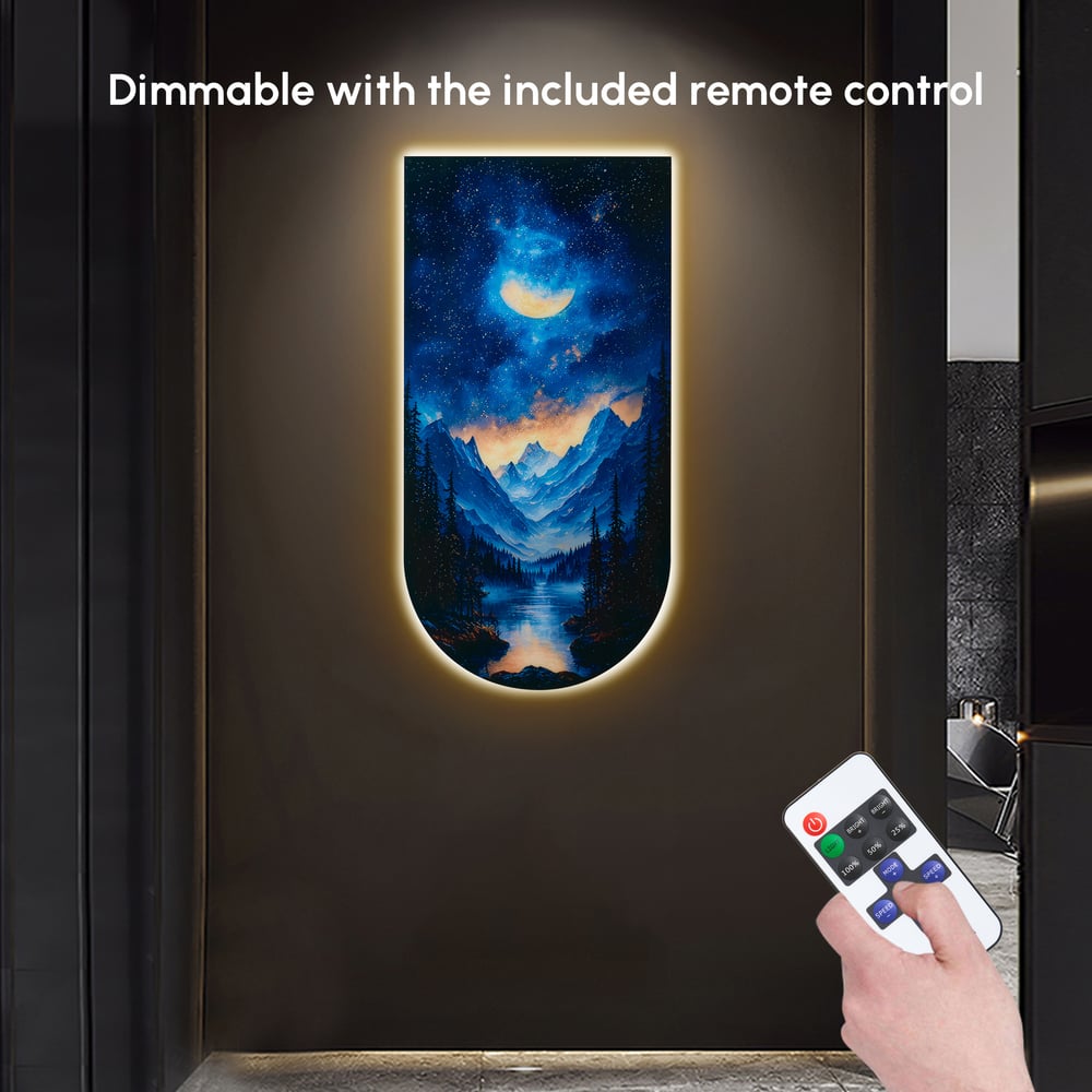31.5" Galaxy Wall Hanging with Warm LED Light & Remote Control window image