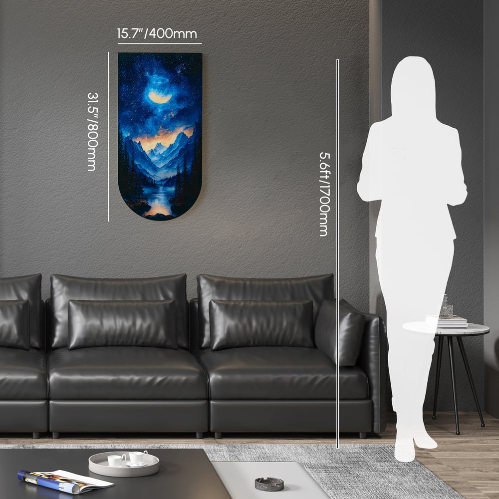 31.5" Galaxy Wall Hanging with Warm LED Light & Remote Control weights dimensions image