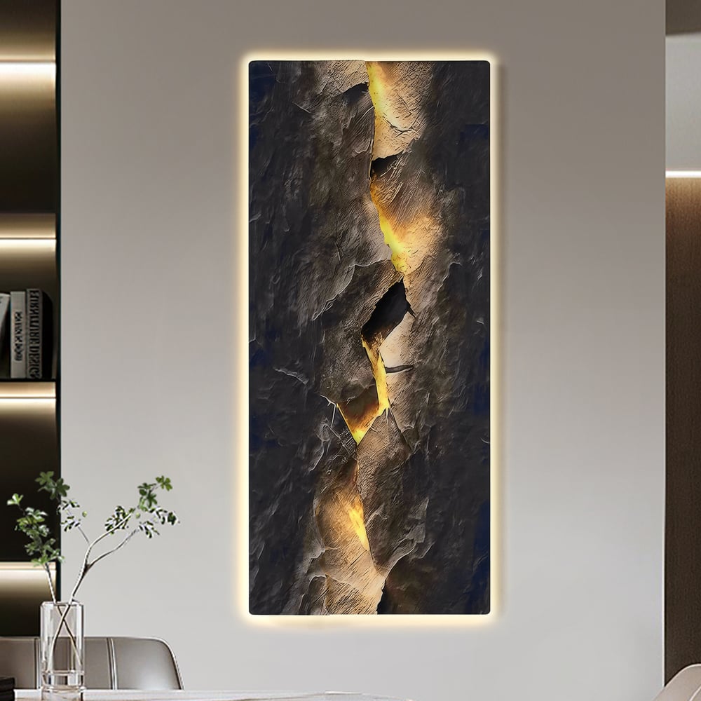 Extra-Large Modern LED Wall Art with Backlit Light Home Decor — USB Powered window image