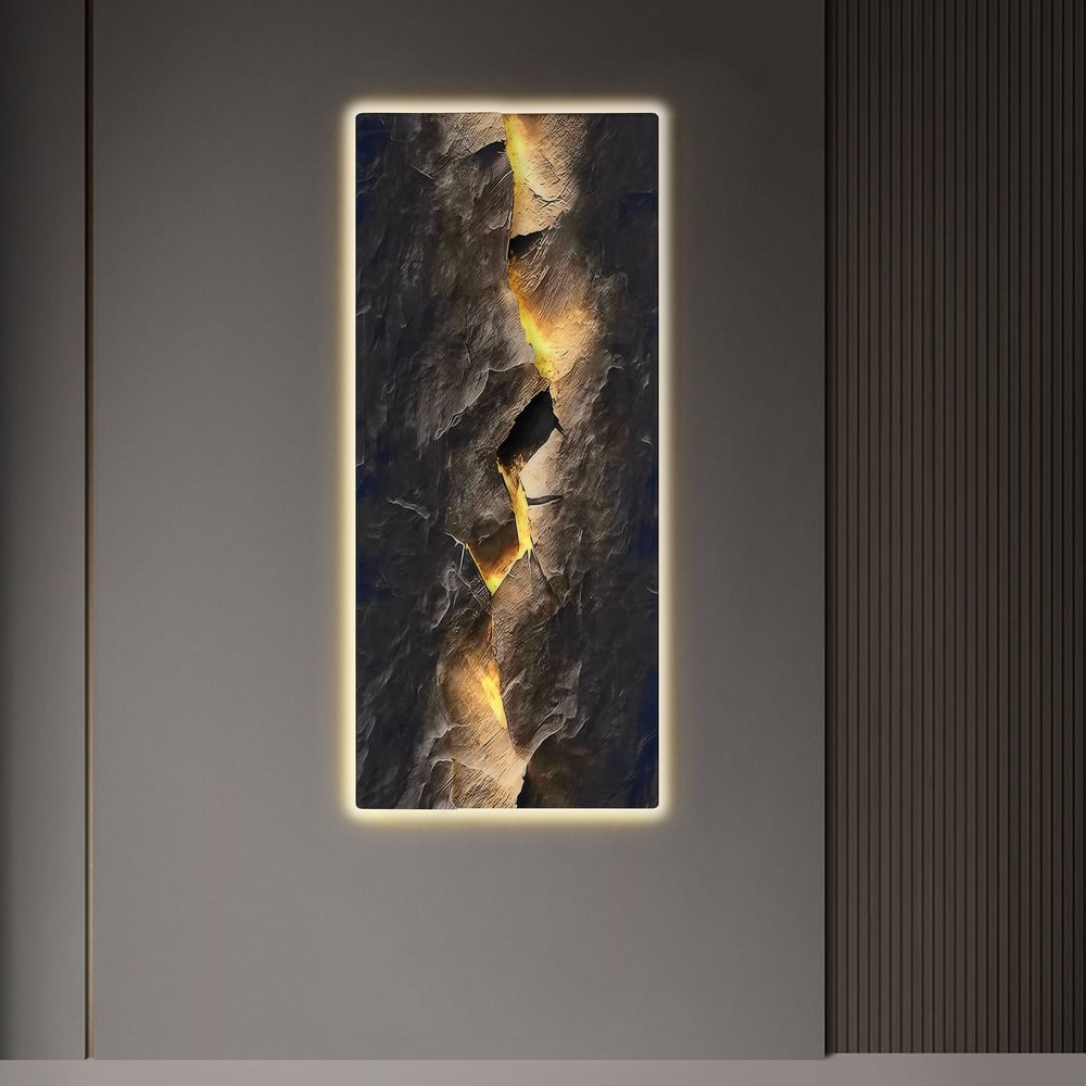 Extra-Large Modern LED Wall Art with Backlit Light Home Decor — USB Powered window image