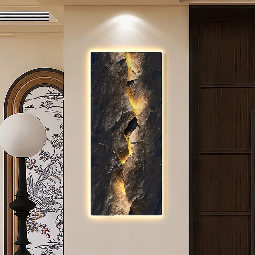 Extra-Large Modern LED Wall Art with Backlit Light Home Decor — USB Powered window image