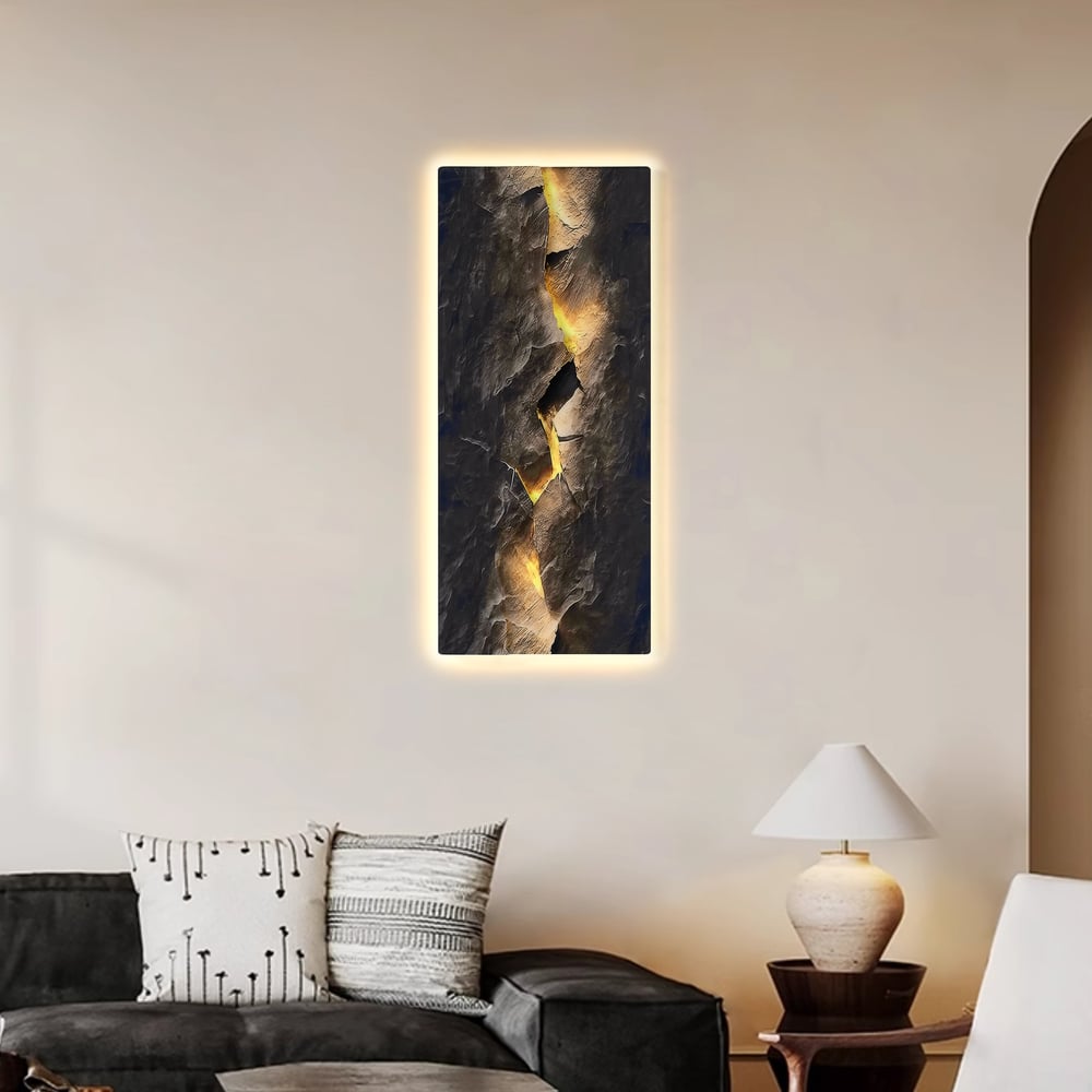 Extra-Large Modern LED Wall Art with Backlit Light Home Decor — USB Powered window image
