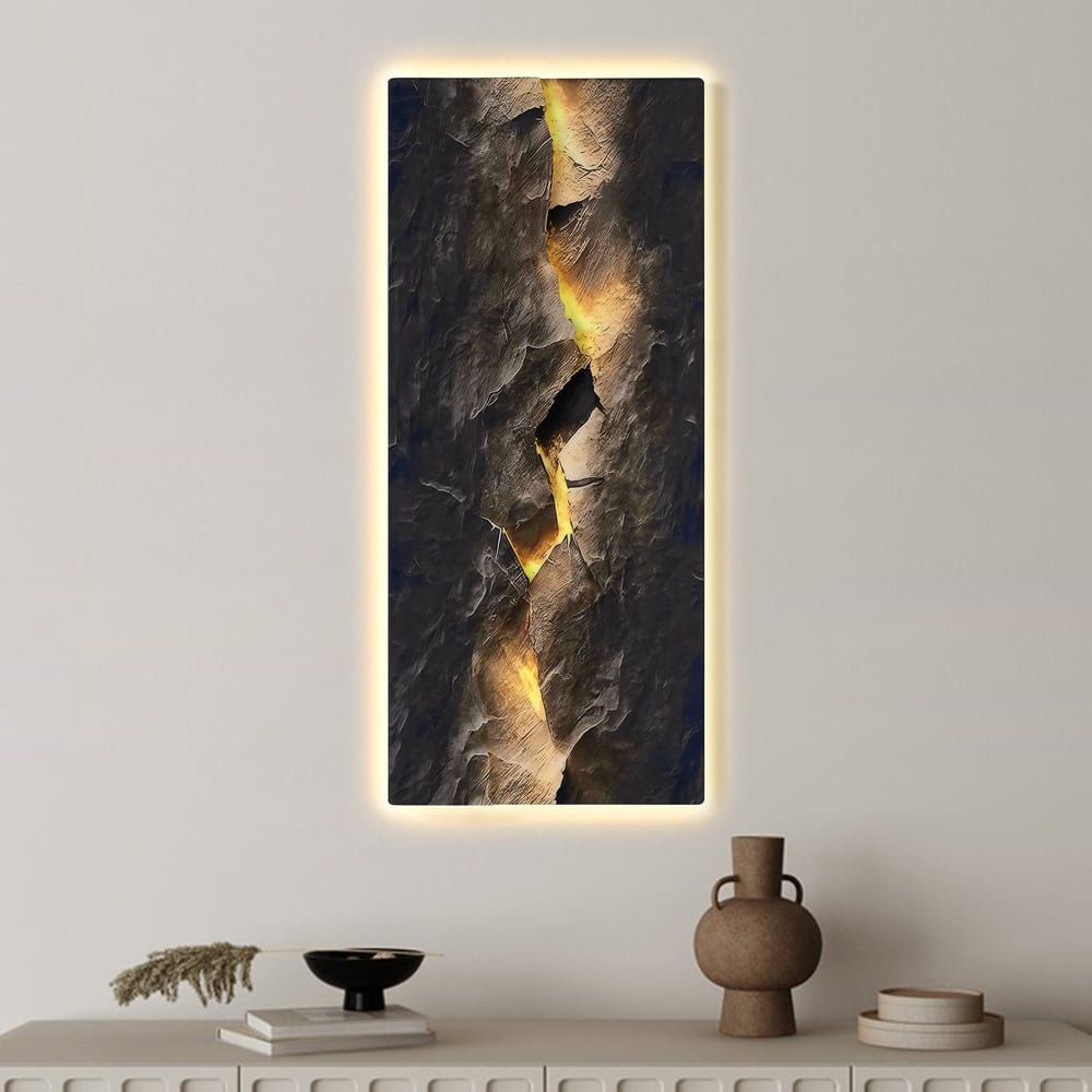 Extra-Large Modern LED Wall Art with Backlit Light Home Decor — USB Powered window image
