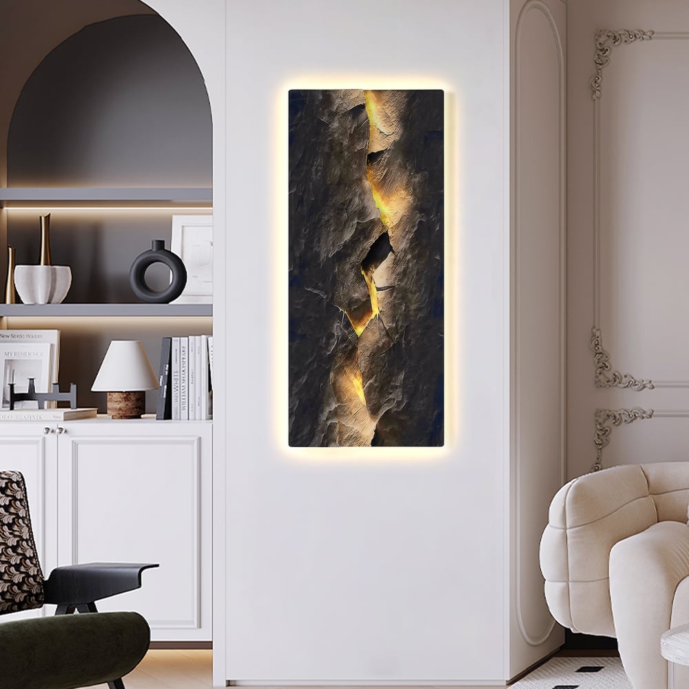 Extra-Large Modern LED Wall Art with Backlit Light Home Decor — USB Powered window image